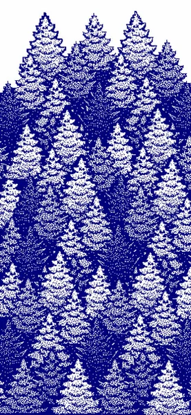 冬のクリスマスツリー、機械編みのスキーム、ピクセルアート、 Designa Knit — ストック写真