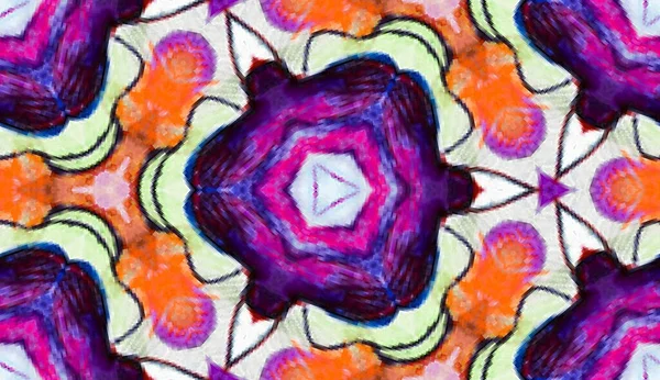 Kaleydoskop, suluboya, tekstil ve tasarım için renksiz desen, piksel sanat — Stok fotoğraf