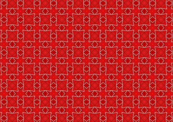 Caleidoscopio rojo, patrón de repetición, el diseño es perfecto para imprimir en tela o papel de embalaje para el Día de San Valentín —  Fotos de Stock