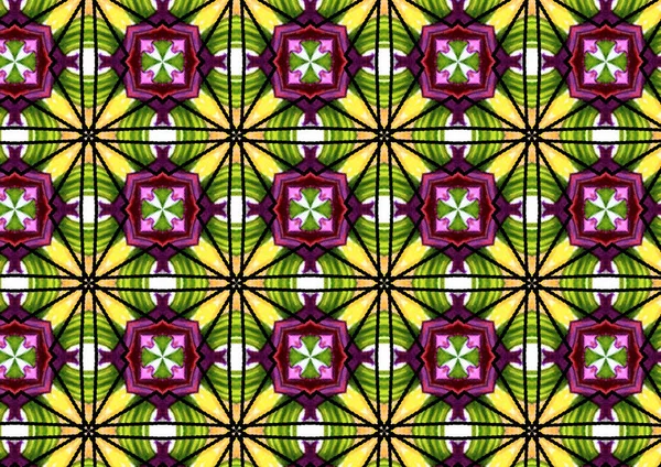 Kalejdoskop, bezbarwny wzór na tekstylia i projekty, grafika pikselowa — Zdjęcie stockowe
