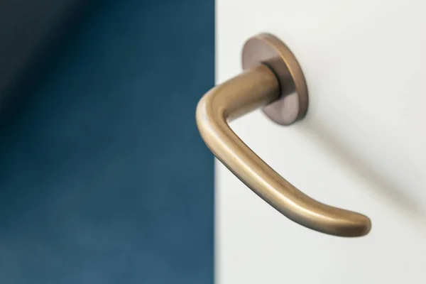 Door Knob Handle Antique Brass Lever Handle Internal Door Modern — Photo