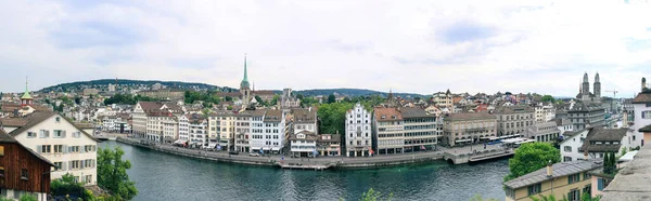 Panoramic View Zurich City Seen Lindenhof Hill — Stock fotografie
