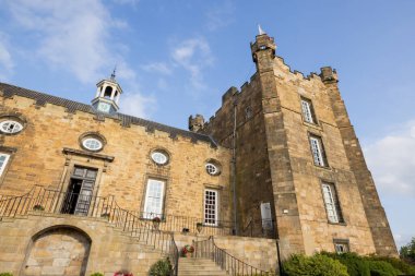 Durham UK: 30 Temmuz 2021: Lumley Castle Hotel dış görünümü