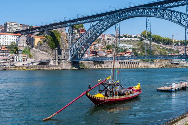 Porto Portugal Августа 2021 Года Панорамный Вид Порто Рибейру Солнечный — стоковое фото