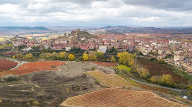 La Rioja, İspanya 'daki ünlü şaraphanenin kırsal manzarası
