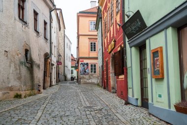 Czech Cumhuriyeti 'nden Cesky Krumlov. 4 Kasım 2018: Czech Cumhuriyeti 'nin orta çağ kasabası