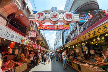 Tokyo, Japonya 'ya. 13 Ağustos 2018 Tokyo, Japonya 'nın inanılmaz caddeleri.