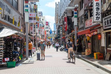 Tokyo, Japonya 'ya. 13 Ağustos 2018 Tokyo, Japonya 'nın inanılmaz caddeleri.