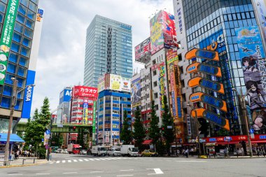 Tokyo, Japonya 'ya. 13 Ağustos 2018 Tokyo, Japonya 'nın inanılmaz caddeleri.