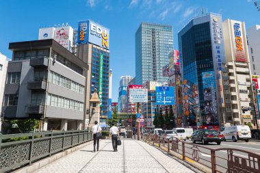 Tokyo, Japonya 'ya. 13 Ağustos 2018 Tokyo, Japonya 'nın inanılmaz caddeleri.