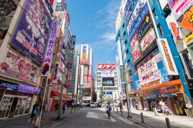 Tokyo, Japonya 'ya. 13 Ağustos 2018 Tokyo, Japonya 'nın inanılmaz caddeleri.