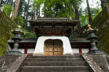 Nikko, Japonya. 13 Ağustos, 2018: Nikko, Japonya 'nın güzel toshogu tapınağı