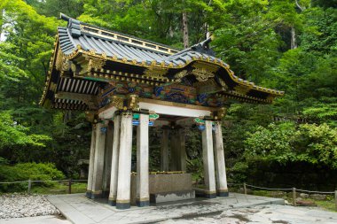 Nikko, Japonya. 13 Ağustos, 2018: Nikko, Japonya 'nın güzel toshogu tapınağı