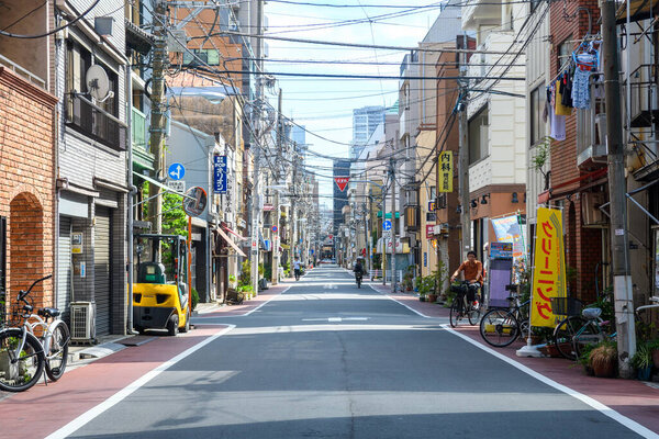 tokyo, japan. 13th August, 2018: amazing streets of downtown tokyo, japan