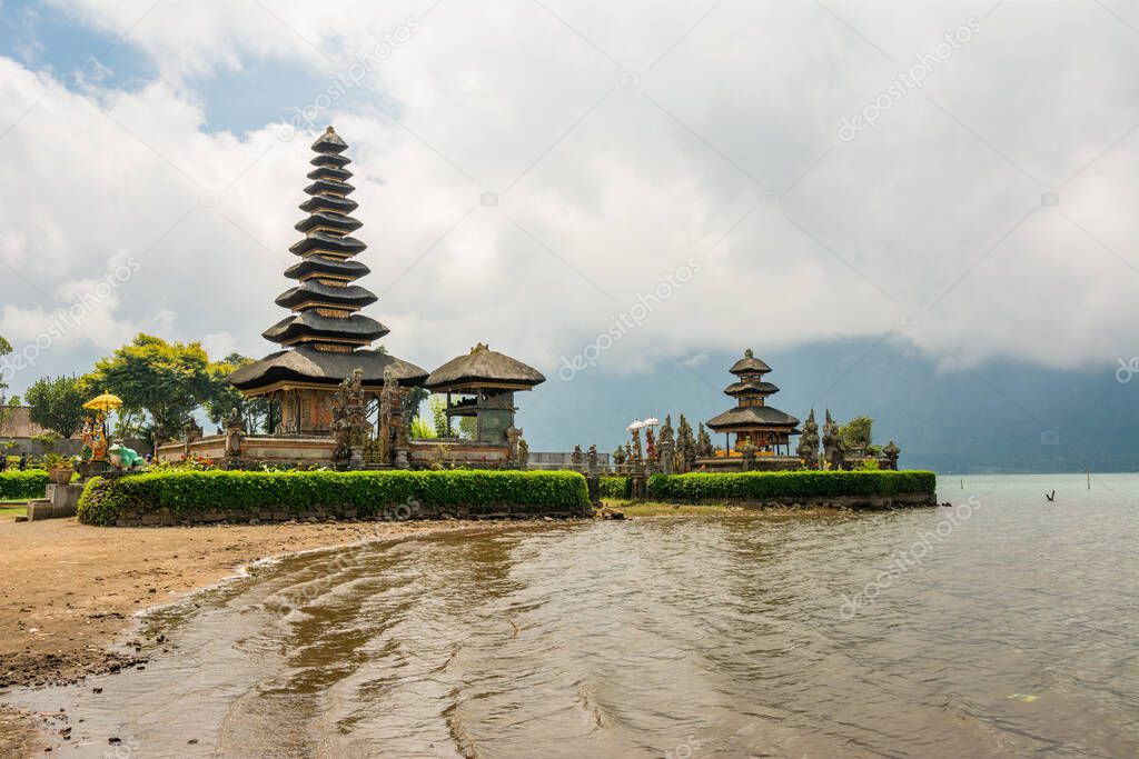 views of holy temple in bali, indonesia