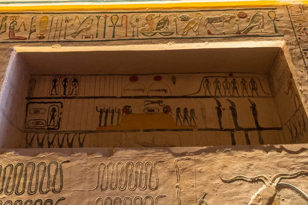 Amazing Hieroglyphics Tombs Pharaons — Stock Photo, Image