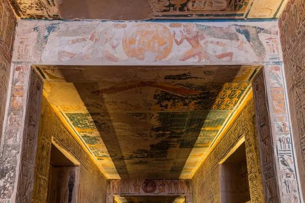 Amazing Hieroglyphics Tombs Pharaons — Stock Photo, Image