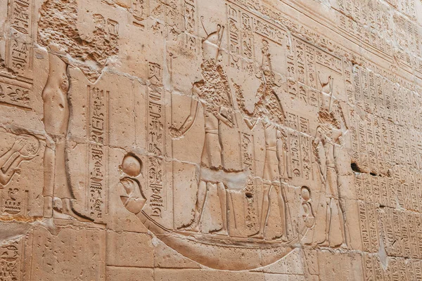 Edfu Egypt 13Th October 2021 Walls Edfu Temple Full Hieroglyphics — Stock Photo, Image