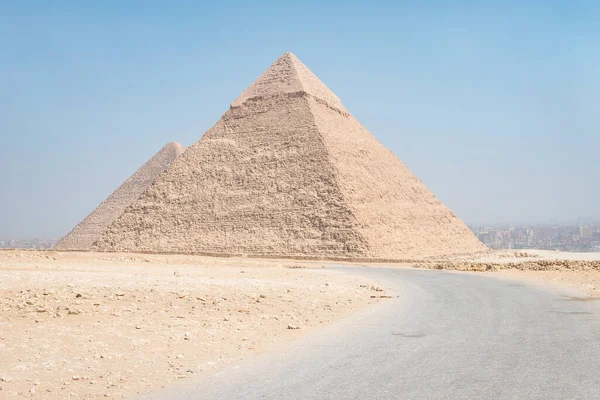 Kahire Mısır Daki Giza Piramitlerinin Inanılmaz Manzarası — Stok fotoğraf