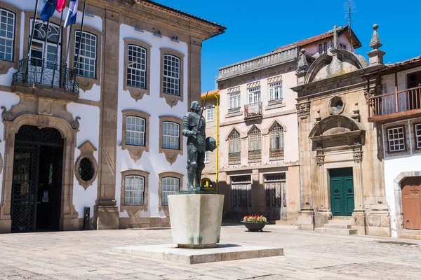 Widok Ulicę Chaves Starego Miasta Portugalia — Zdjęcie stockowe