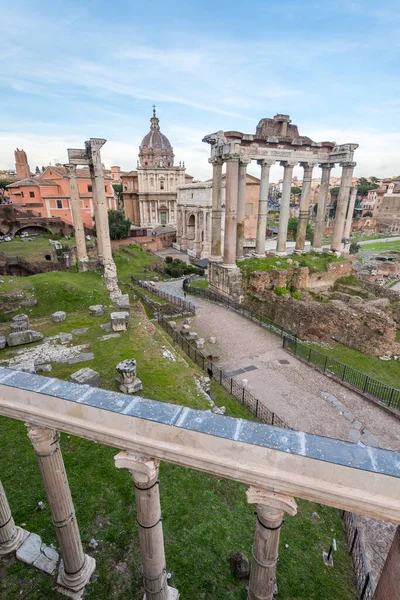 Vue Sur Forum Romain Depuis Montagne Palatine Rome — Photo