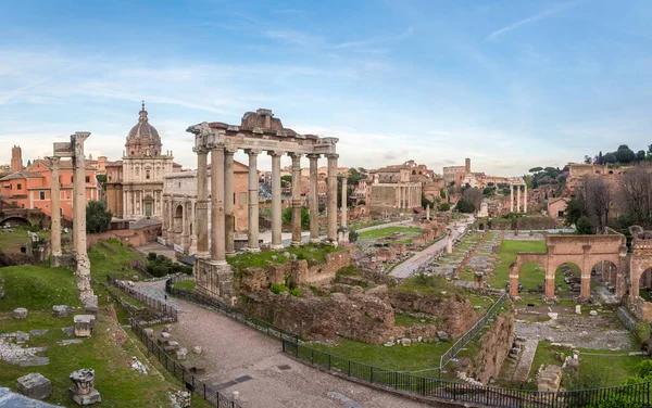 Απόψεις Του Ρωμαϊκού Φόρουμ Από Palatine Βουνό Ρώμη — Φωτογραφία Αρχείου