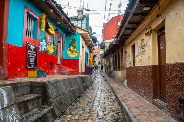 Bogota Colombia 6Th August 2022 Colorful Street Candelaria District Bogota — Fotografia de Stock