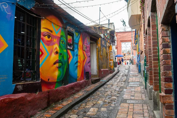 Bogota Colombia 6Th August 2022 Colorful Street Candelaria District Bogota — Fotografia de Stock