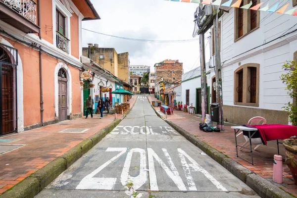 Colorful Street Candelaria District Bogota Colombia — Fotografia de Stock
