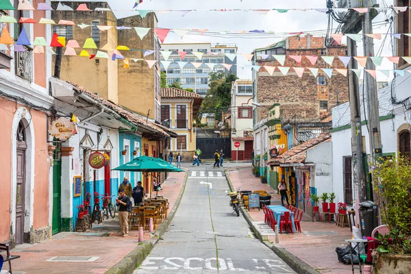 Bogota Colombia 6Th August 2022 Colorful Street Candelaria District Bogota — Fotografia de Stock