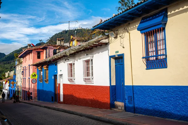 Colorful Street Candelaria District Bogota Colombia — Fotografia de Stock