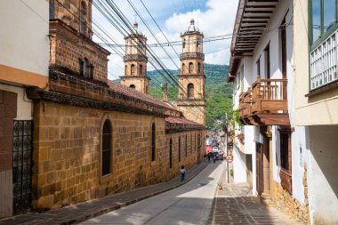 views of san gil village in santander district, colombia
