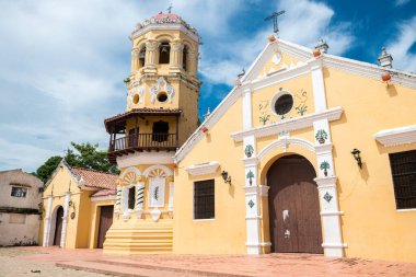 street view of mompox colonial town in colombia