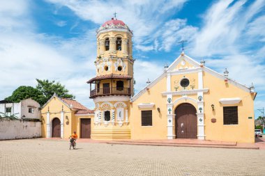 mompox, colombia. 12th august, 2022: street view of mompox colonial town in colombia