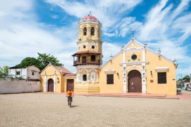 mompox, colombia. 12th august, 2022: street view of mompox colonial town in colombia