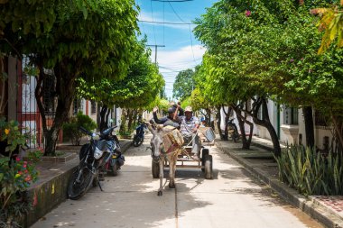 mompox, colombia. 12th august, 2022: street view of mompox colonial town in colombia
