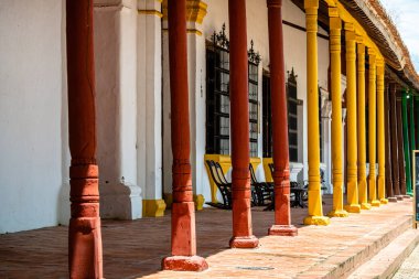 street view of mompox colonial town in colombia