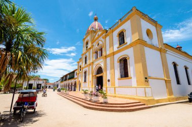 street view of mompox colonial town in colombia