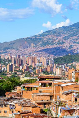 medellin, colombia. 17th august, 2022: views of comunda 13 district in medellin, colombia