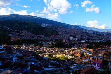 medellin, colombia. 17th august, 2022: views of comunda 13 district in medellin, colombia