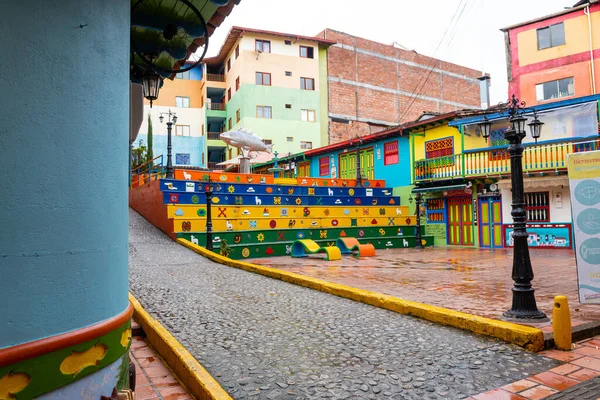 Guatape Colombia 19Th August 2022 Colorful Street Guatape Colonial Town — Fotografia de Stock