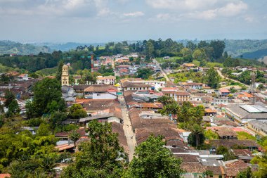 views of salento, which is one of the colombian coffee region town