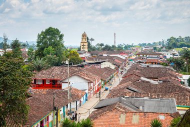 views of salento, which is one of the colombian coffee region town