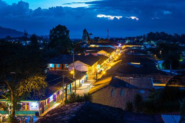 views of salento, which is one of the colombian coffee region town