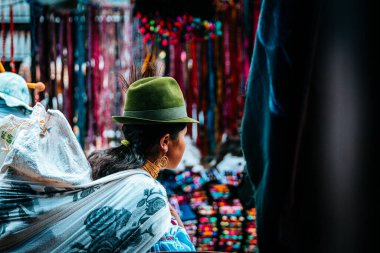 otavalo, ecuador. 27th august, 2022: portrait of unidentified ecuadorian people dressed with traditional costumes