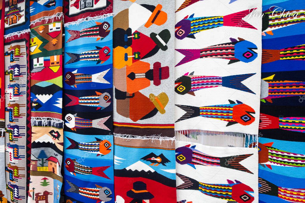 otavalo market is the biggest handcraft market in south america