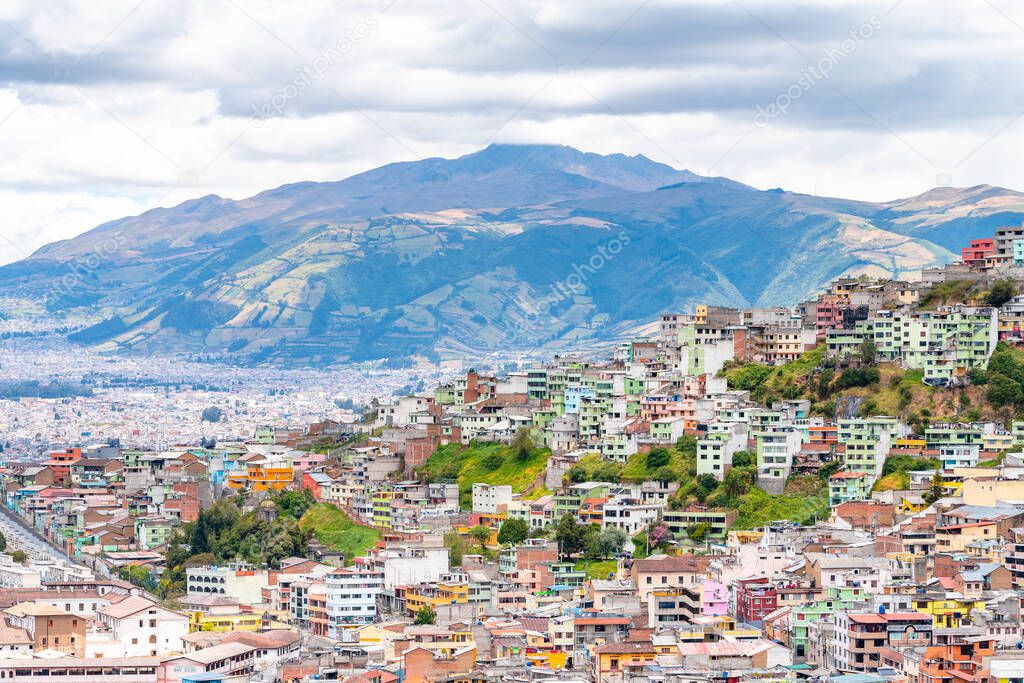 views of quito old town, ecuador