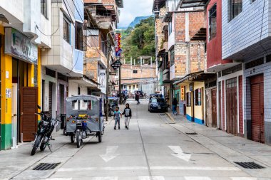 pedro ruiz, peru. 16 Eylül 2022: Amazon bölgesindeki Pedro Ruiz kasabasının manzarası, Peru