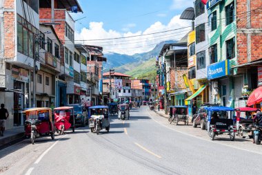 pedro ruiz, peru. 16 Eylül 2022: Amazon bölgesindeki Pedro Ruiz kasabasının manzarası, Peru