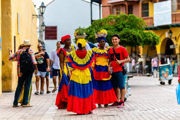 Cartagena Indias August 2022 Porträt Einer Unbekannten Frau Aus Palenqueras — Stockfoto